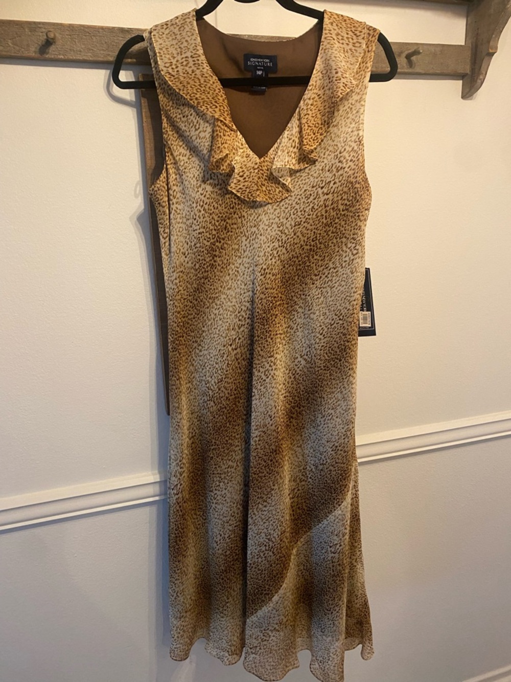 NWT JONES NY Signature 💯Silk Leopard Dress Sz 14P $149